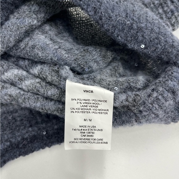 Vince sweater sequined gray size M - Picture 6 of 7